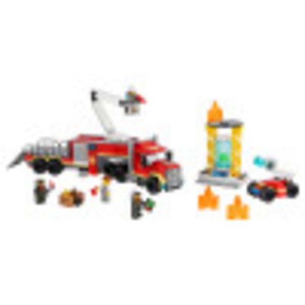 Imagem de Kit de construção LEGO City Fire Command Unit 60282 conjunto divertido de construção de brinquedos de bombeiro para crianças, novo 2021 (380 peças)