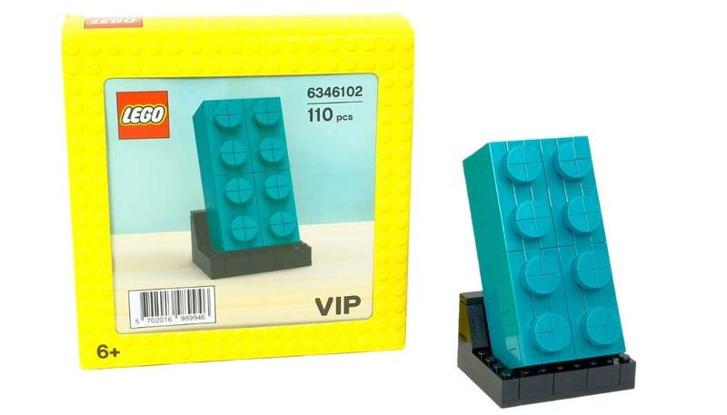 Imagem de Kit de construção Lego VIP 2x4 Teal Buildable Brick 110 peças