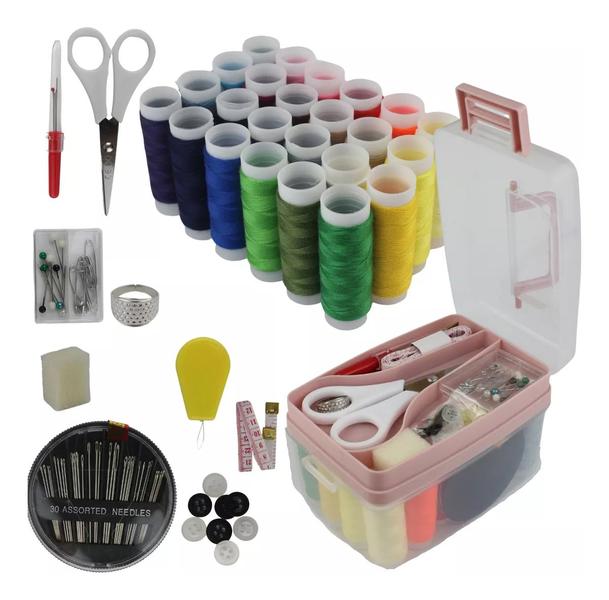 Imagem de Kit De Costura Completo Com 85 Pcs Para Reparo Com Estojo