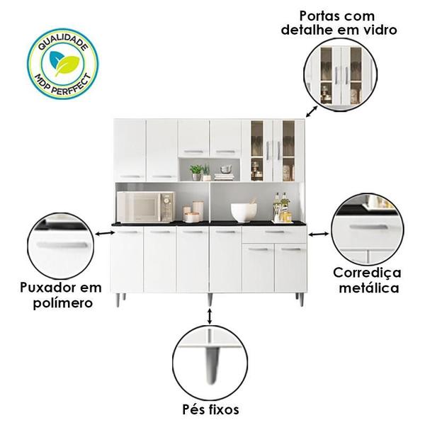 Imagem de Kit de Cozinha Ambiente Clara Branco  Poliman