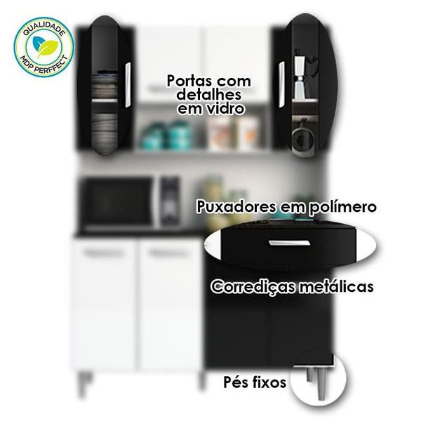 Imagem de Kit de Cozinha Ambiente Gabi Branco Preto  Poliman