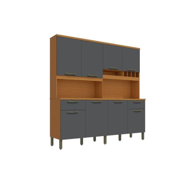 Kit de Cozinha Compacta Cabernet Prime 8 Portas e 2 Gavetas 73cm Amendoa/Off White - Ronipa Imagem de Kit de Cozinha Compacta Cabernet Prime 8 Portas e 2 Gavetas 73cm Amendoa/Off White - Ronipa