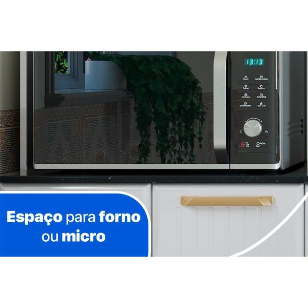 Imagem de Kit de Cozinha Compacta Diamante Smart Aço 3 Peças (2Aéreos+1Paneleiro) CZ23 Branco - Telasul