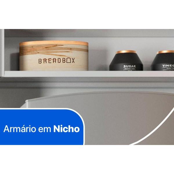 Imagem de Kit de Cozinha Compacta Diamante Smart Aço 3 Peças (2Aéreos+1Paneleiro) CZ27 Branco - Telasul