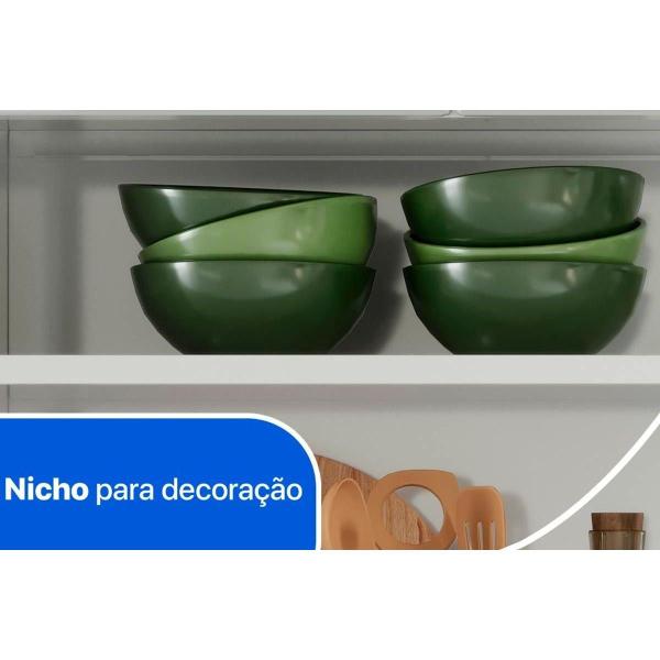 Kit de Cozinha Compacta Diamante Smart Aço 4 Peças (2Aéreos+1Balcão+Paneleiro) CZ26 Branco/Preto - Telasul Imagem de Kit de Cozinha Compacta Diamante Smart Aço 4 Peças (2Aéreos+1Balcão+Paneleiro) CZ26 Branco/Preto - Telasul
