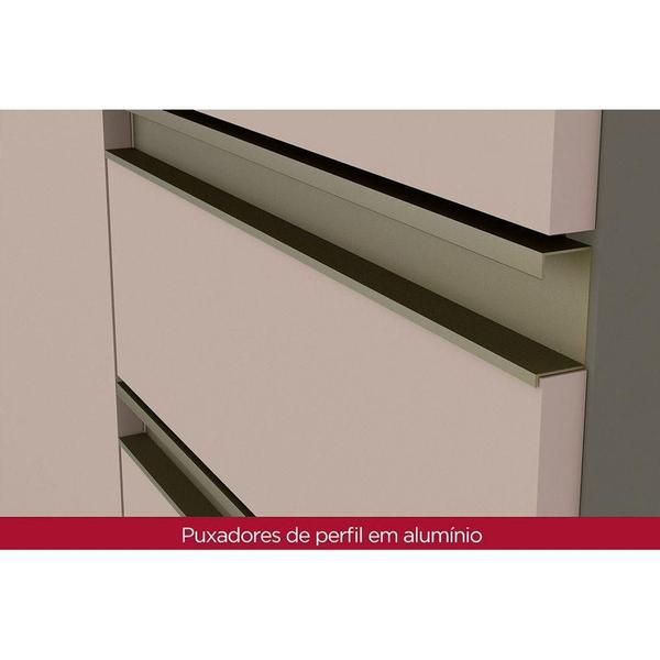 Imagem de Kit de Cozinha Modulada 6 Peças Connect  (2 Armários + 2 Balcões + 2 Complementos) C6P07 Duna/Cristal - Henn