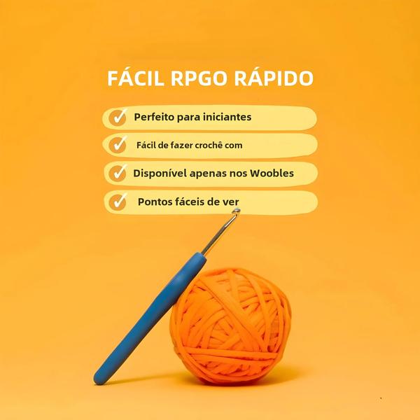 Imagem de Kit de Crochê Infantil para Iniciantes - Ganchos, Fio e Passo a Passo