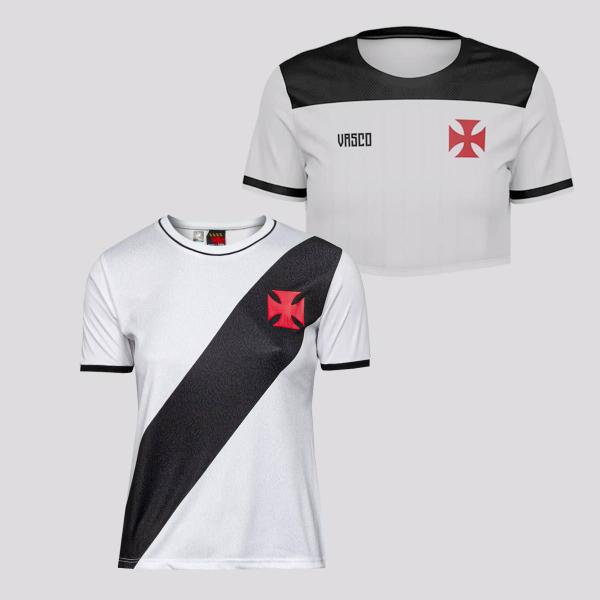 Imagem de Kit de Cropped e Camisa Vasco Feminina