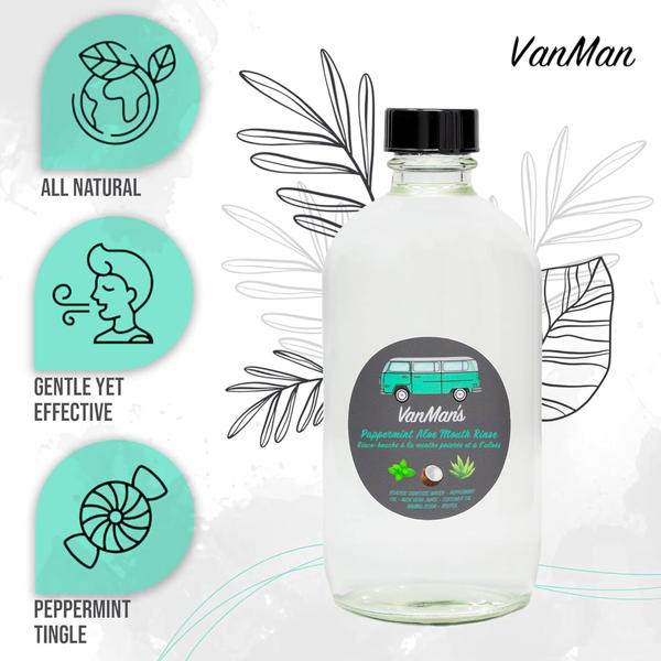 Imagem de Kit de cuidado bucal Vanman's Tooth Powder 75mL e enxaguante bucal 240mL