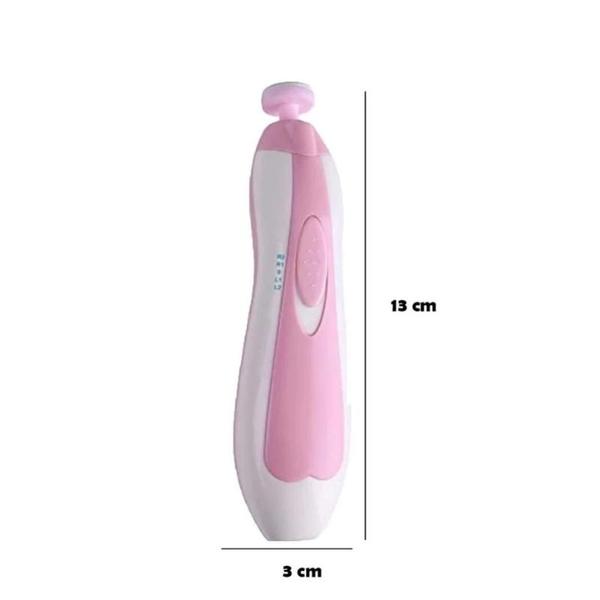 Imagem de Kit de cuidado para bebês Baby Nail Trimmer Cortador Lixador Aparador de Unha para Bebe com Luz Led rosa