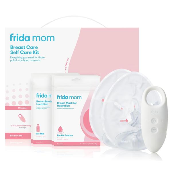 Imagem de Kit de cuidados pessoais Frida para o peito da mãe, Frida Mom, massageador 2-em-1 para a amamentação, aquecedores instantâneos de peito, conjunto de 9 peças