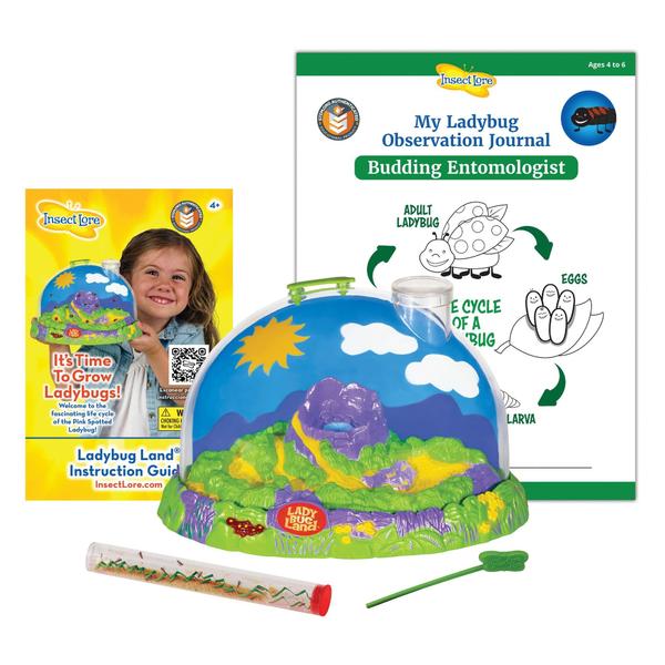 Imagem de Kit de cultivo de joaninhas Insect Lore Ladybug Land com 10-15 larvas