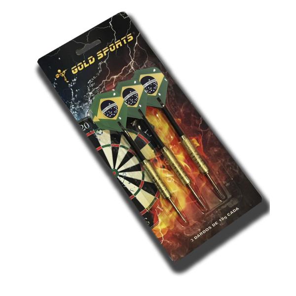 Kit de Dardos Gold Sports Brasil 18 gramas Imagem de Kit de Dardos Gold Sports Brasil 18 gramas