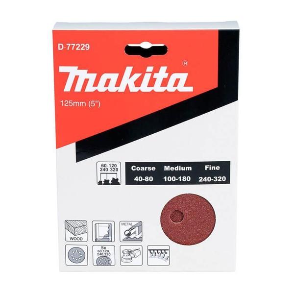 Imagem de Kit De Discos De Lixas 125Mm 20 Pecas Makita D-77229