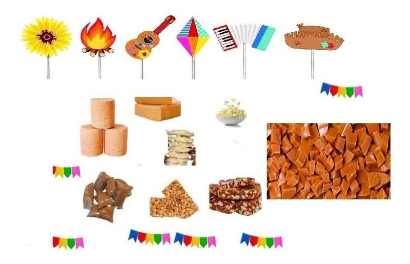 Kit De Doces P/ Festa Junina São João Julina Nº2 bandeirinha - Lynx produções Imagem de Kit De Doces P/ Festa Junina São João Julina Nº2 bandeirinha