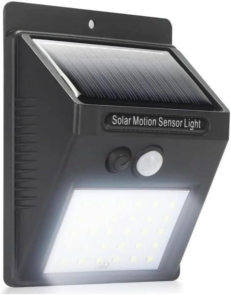 Imagem de Kit De Duas Luminárias Com Painel Solar,& Sensor de Aproximação Luminária com detector de movimentoEnergia Solar Parede 