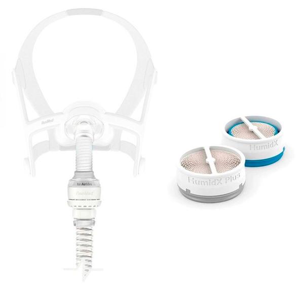 Imagem de Kit de encaixe da máscara N20 no CPAP AirMini + Umidificador + Traqueia - ResMed