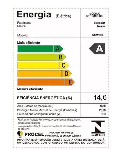 Imagem de Kit De Energia Solar 2 Placas 100w Controlador 40a Cabo 10m