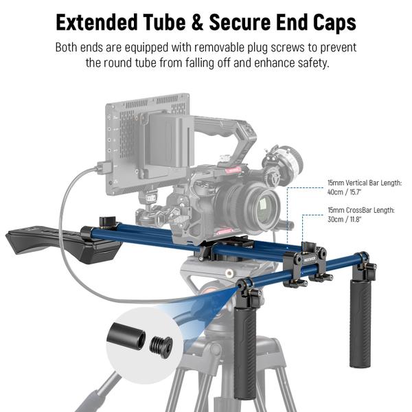 Imagem de Kit de equipamento de ombro Neewer SR004 com sistema de suporte de haste de 15 mm