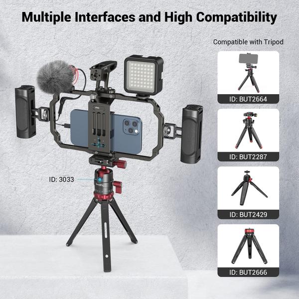 Imagem de Kit de equipamento de vídeo para telefone SMALLRIG Universal para iPhone com alças