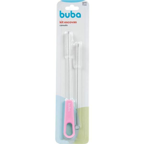 Imagem de Kit de Escovas para Limpeza canudo com 2 unidades Rosa Buba