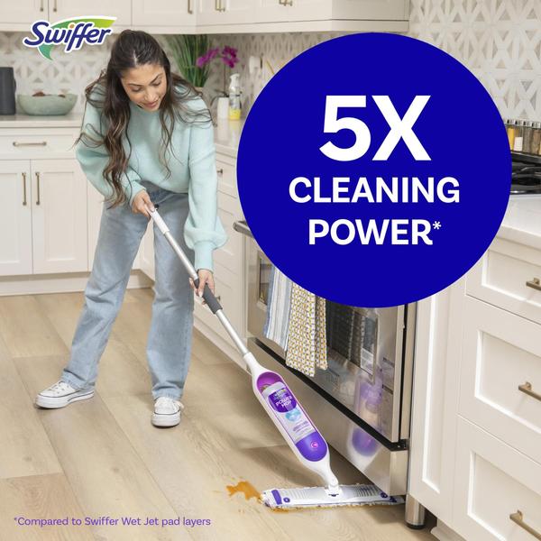 Imagem de Kit de esfregão Swiffer PowerMop Multi-Surface com 2 recargas e limpador