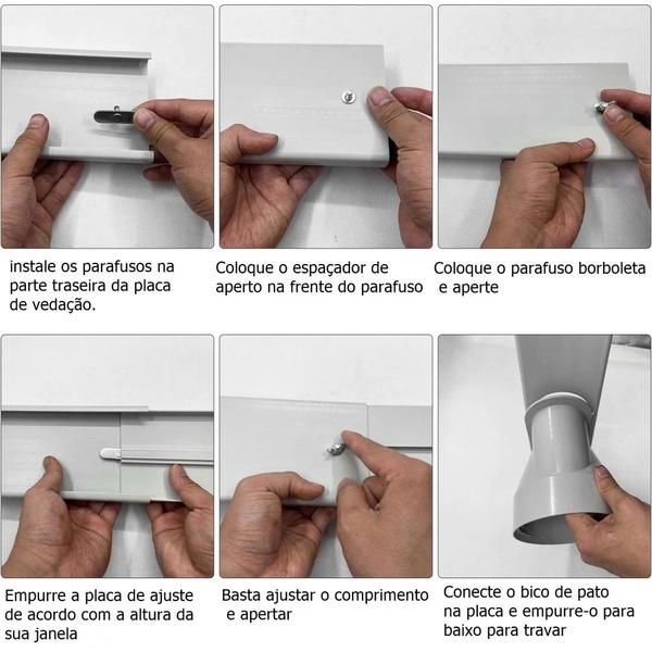 Imagem de Kit de Exaustão Completo Ar Condicionado Portátil Delonghi Pinguino PAC AN145RF Ajustável