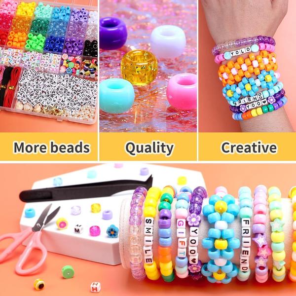 Imagem de Kit de fabricação de pulseiras GAGANIU Friendship com miçangas e pingentes