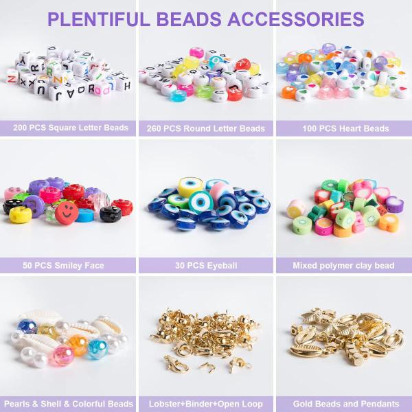 Imagem de Kit de fabricação de pulseiras JOJANEAS 6800 PCS Beads para meninas