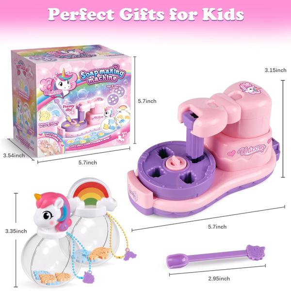 Imagem de Kit de fabricação de sabonete Tacopet Unicorn & Rainbow para meninas de 3 a 7 anos