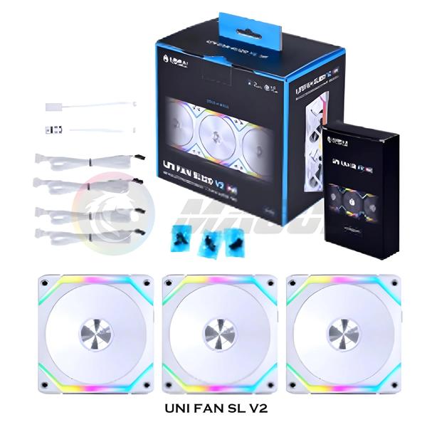 LIANLI UNIFAN SL140 V2 3枚セット Kit de Fans Lian Li Uni Fan SL V2 ARGB - SL120/SL140 - Controle L