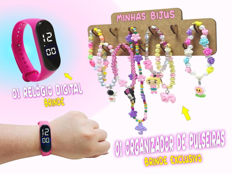 Imagem de Kit De Fazer Pulseiras Colar Miçangas Bijuteria Infanti cpq