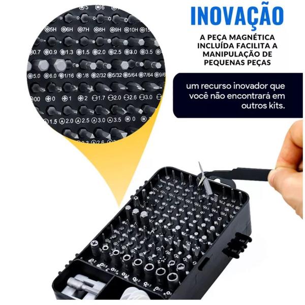 Imagem de Kit De Ferramentas 115 Peças Mini Chaves de Precisão Multiuso Profissional Celular Tablet