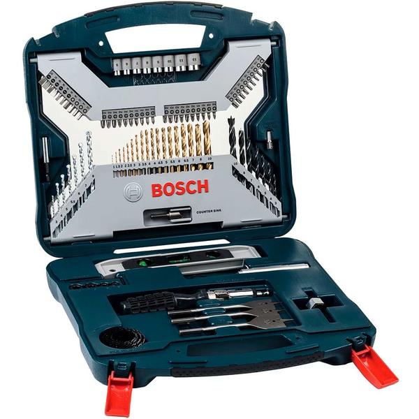 Imagem de Kit de Ferramentas Brocas e Pontas X-line 100 Peças Bosch 2607017397