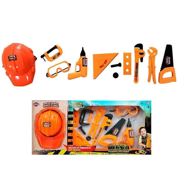 Imagem de Kit de Ferramentas com Capacete Infantil e Acessorios -toyng 43889  Toyng 