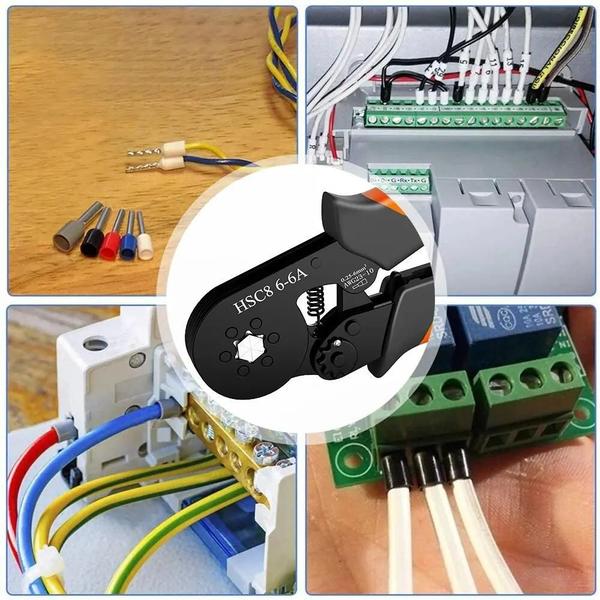 Imagem de Kit de Ferramentas de Crimpagem de Catraca Autoajustável - 23-10 AWG / 0,25-6 mm²