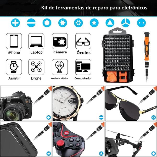 Imagem de Kit de Ferramentas de Precisão Wozobuy - 140 em 1 com Chave de Fenda Magnética