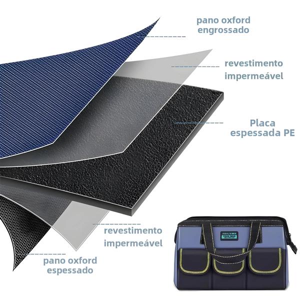 Imagem de Kit de Ferramentas Multifuncional à Prova d'Água - Bolsa Oxford Airaj com Múltiplos Bolsos