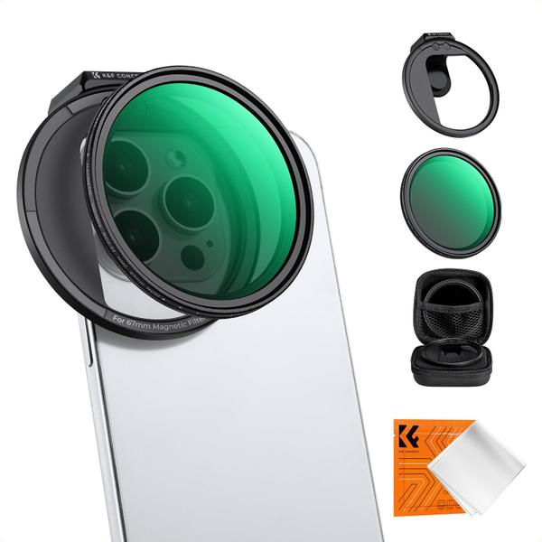 Imagem de Kit de Filtro de Lente Magnético ND2-32 Variável 67mm para Celular