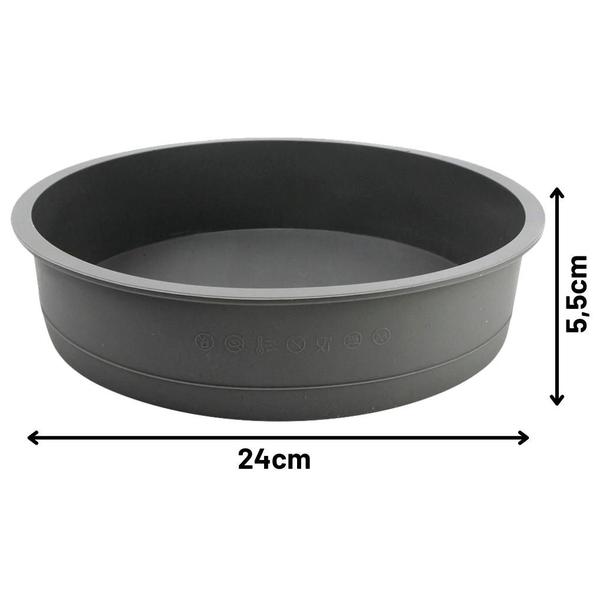 Imagem de Kit de Formas de Silicone para Bolos e Tortas Cinza