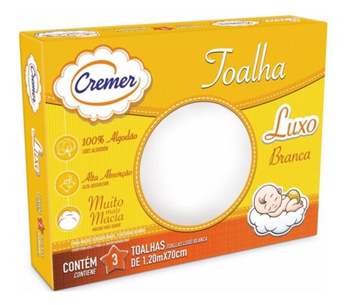 Imagem de Kit De Fralda De Pano Para Bebê Cremer Neutro + 