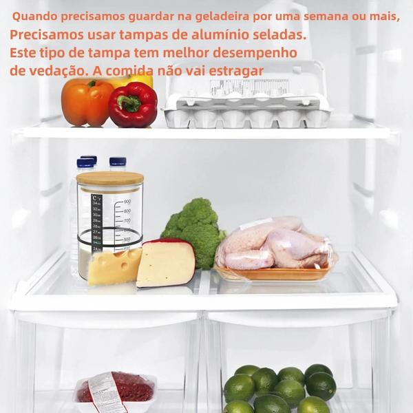 Imagem de Kit de Frasco para Fermentação de Massa - 900ml, Vidro Resistente ao Calor