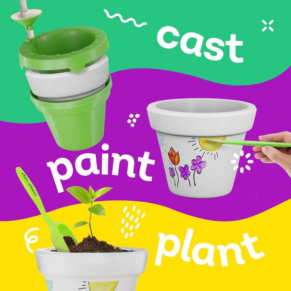 Imagem de Kit de fundição, pintura e planta Dan & Darci para crianças e adolescentes de 8 a 14 anos