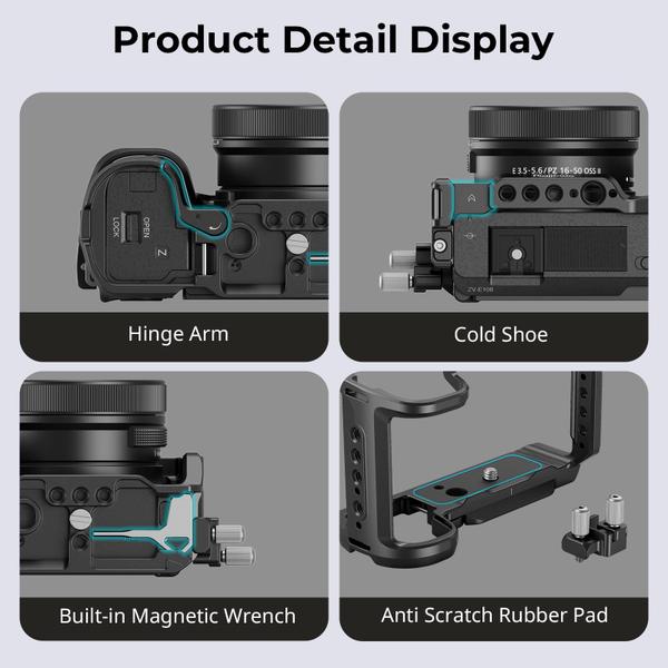 Kit de gaiola SMALLRIG ZV-E10 II para Sony ZV-E10 II com acessórios Imagem de Kit de gaiola SMALLRIG ZV-E10 II para Sony ZV-E10 II com acessórios