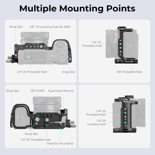 Kit de gaiola SMALLRIG ZV-E10 II para Sony ZV-E10 II com acessórios Imagem de Kit de gaiola SMALLRIG ZV-E10 II para Sony ZV-E10 II com acessórios