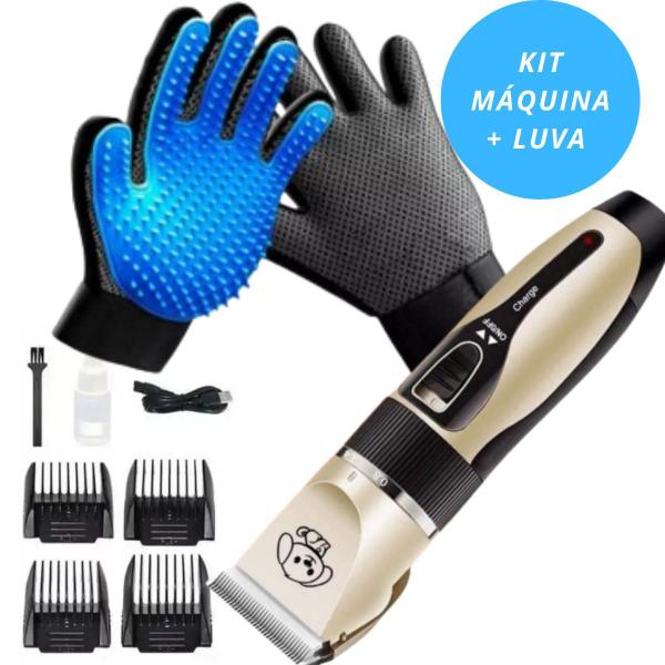 Imagem de Kit de Grooming: Máquina de Tosa, Lixa, Alicate e Luva - Praticidade