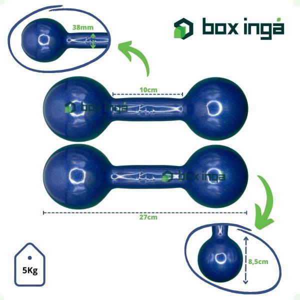 Imagem de Kit de Halteres Revestidos Em PVC - Pares de 1,2,3,4 e 5 Kg