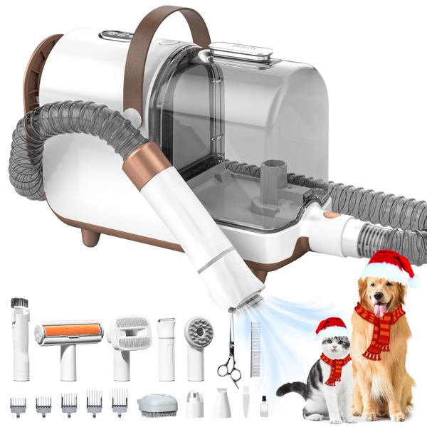 Imagem de Kit de higiene para animais de estimação e aspirador de cabelo de cachorro Bunfly com capacidade de 3 litros