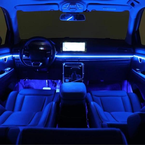 Imagem de Kit de Iluminação Ambiente RGB para Carro com Controle via Bluetooth