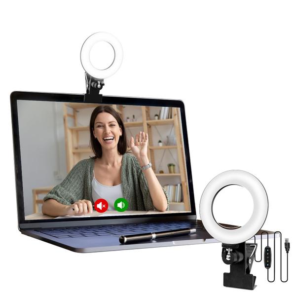 Kit de iluminação de videoconferência Cyezcor com clipe de luz em anel Imagem de Kit de iluminação de videoconferência Cyezcor com clipe de luz em anel